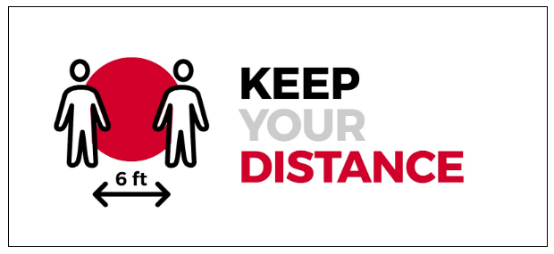 keep your distance sign