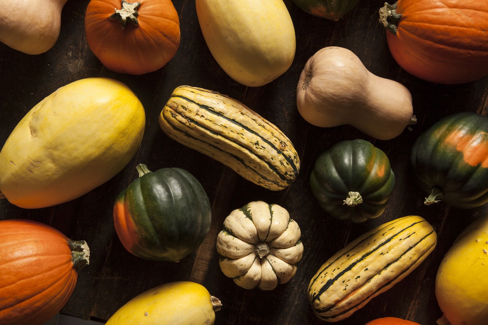 Images of hard winter squash.