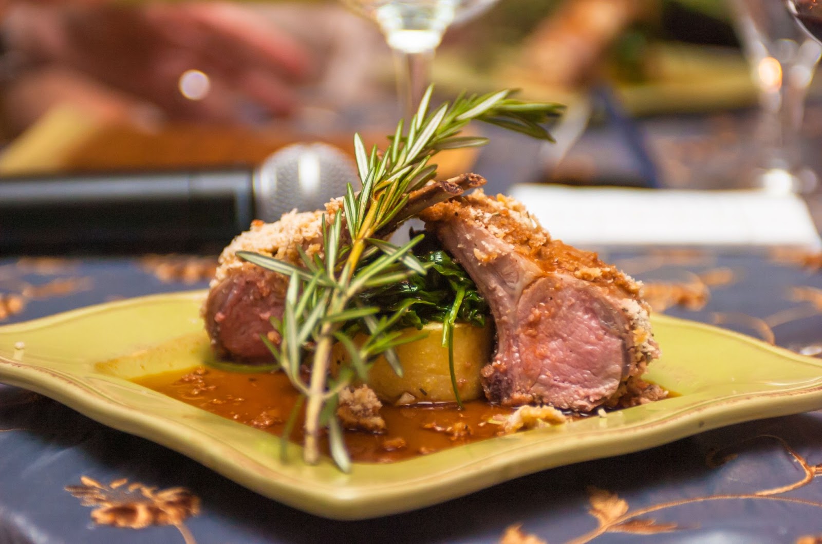 image of lamb chops crusted with herbs